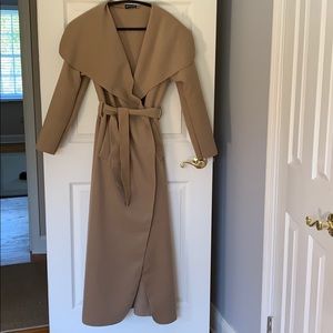Pretty little thing wrap maxi coat